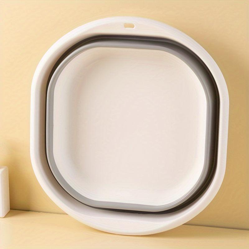 Portable Foldable Thick Wash Basin Travel Plastic Compression