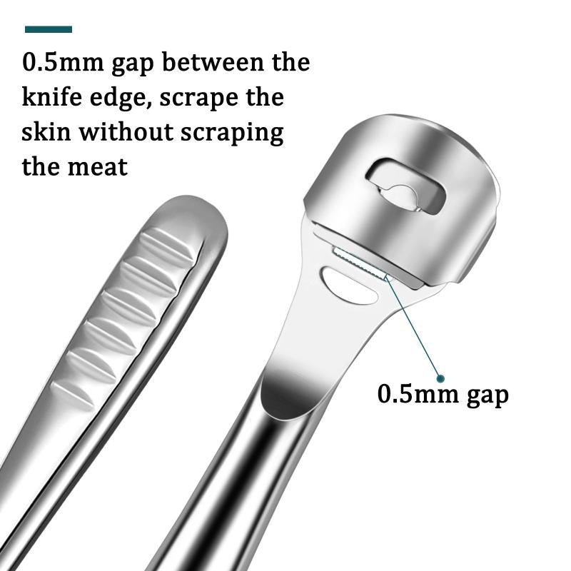 Stainless Steel Callus Rasp Foot Scraper With 10 Blades
