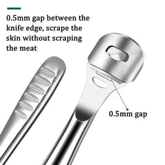 Stainless Steel Callus Rasp Foot Scraper With 10 Blades