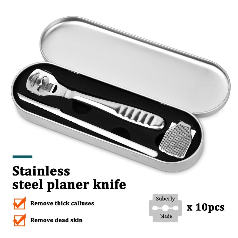 Stainless Steel Callus Rasp Foot Scraper With 10 Blades