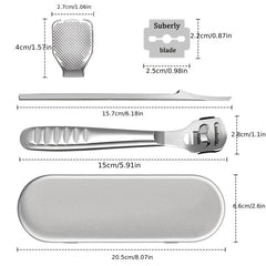 Stainless Steel Callus Rasp Foot Scraper With 10 Blades