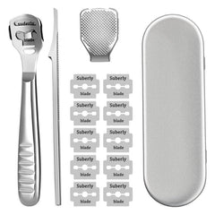 Stainless Steel Callus Rasp Foot Scraper With 10 Blades