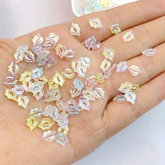 100pcs Mini Colored Lips Nail Rhinestones Glitter Art Jewelry Hair Accessories