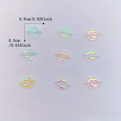 100pcs Mini Colored Lips Nail Rhinestones Glitter Art Jewelry Hair Accessories