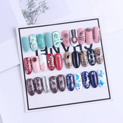 6pcs Summer Flower Leaf Nail Art Stamping Plates Set with Printing Stencil