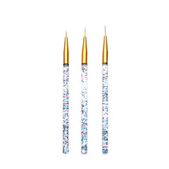 3 Pcs Acrylic Pull Line Pens Nail DIY Drawing Painting Striping Tools