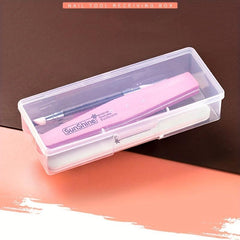 Transparent Plastic Nail Storage Box for Nail Tools or Cosmetics