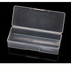 Transparent Plastic Nail Storage Box for Nail Tools or Cosmetics