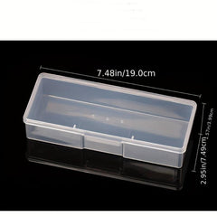 Transparent Plastic Nail Storage Box for Nail Tools or Cosmetics