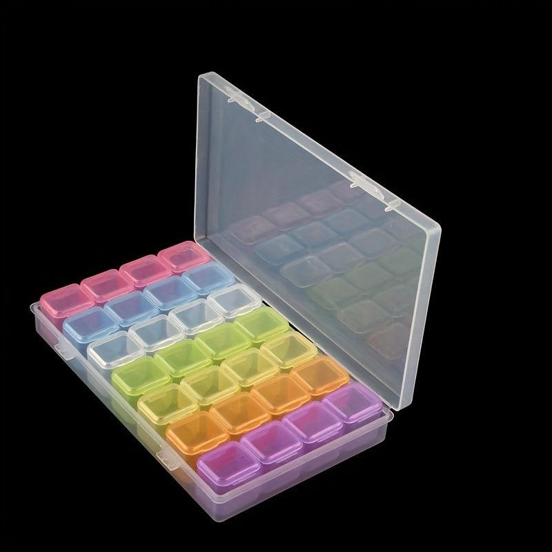Transparent Plastic Nail Storage Box for Nail Tools or Cosmetics