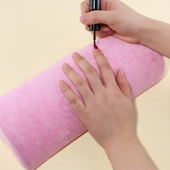 Pink Sponge Nail Hand Rest Pillow for DIY Nail Art and Salon