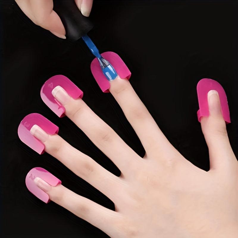 26pcs U Shape Nail Polish Protector Nail Guards Spill Proof Stickers