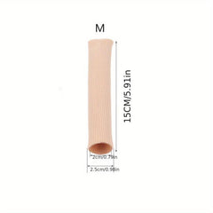 Nylon Gel Tube Toe Protection Guard Khaki Cover