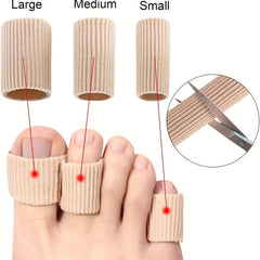Nylon Gel Tube Toe Protection Guard Khaki Cover