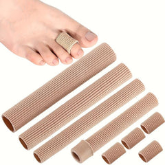 Nylon Gel Tube Toe Protection Guard Khaki Cover