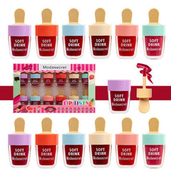 12 Pack Ice Cream Matte Lip Gloss Set Waterproof Long Lasting Lipstick Kit