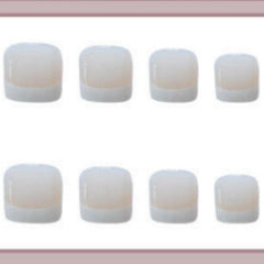 24pcs Removable Acrylic French Tip Nails with Glue - Nude Summer Manicure Decor