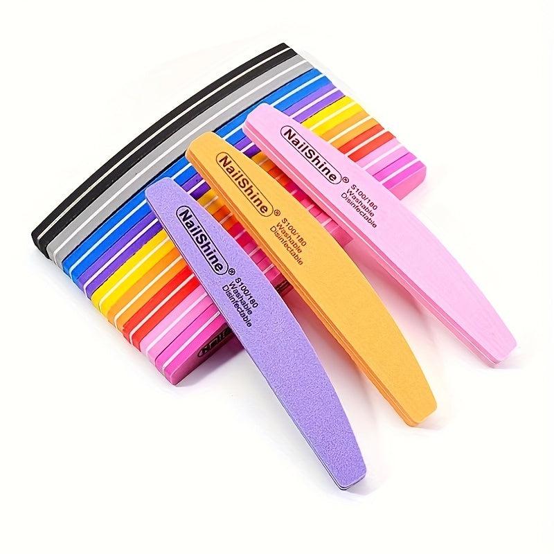 20PCS Nail Files For Natural Acrylic Nails Nail Buffer Block