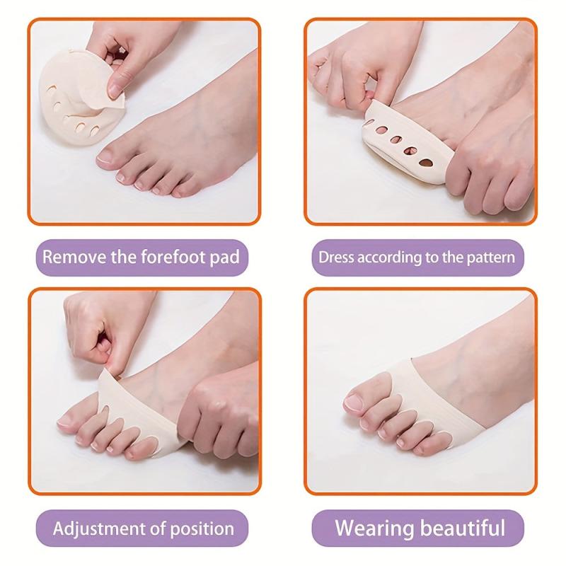2pcs Reusable Soft Foot Pads For Women Forefoot Cushions