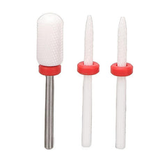 10pcs Ceramic Nail Grinding Heads Set with Storage Box for Manicure Nail File