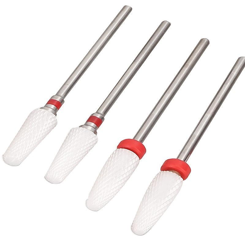 10pcs Ceramic Nail Grinding Heads Set with Storage Box for Manicure Nail File