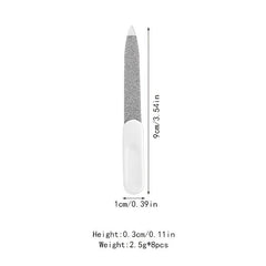 8 pcs Stainless Steel Double Sided Nail Files for Professional Manicures