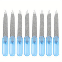 8 pcs Stainless Steel Double Sided Nail Files for Professional Manicures