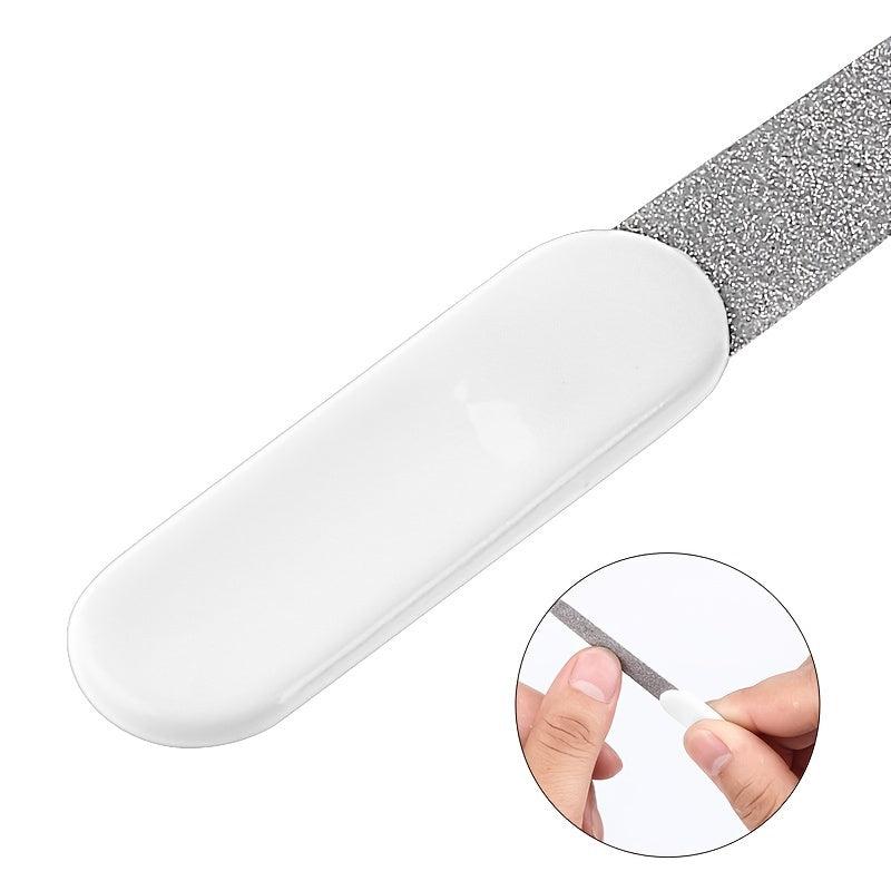 8 pcs Stainless Steel Double Sided Nail Files for Professional Manicures