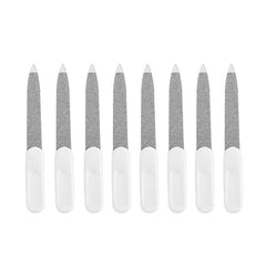 8 pcs Stainless Steel Double Sided Nail Files for Professional Manicures