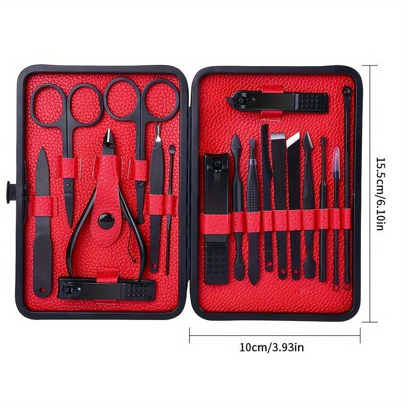 Professional Nail Clippers & Manicure Set with Files Tweezers - Home & Salon Use
