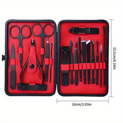 Professional Nail Clippers & Manicure Set with Files Tweezers - Home & Salon Use