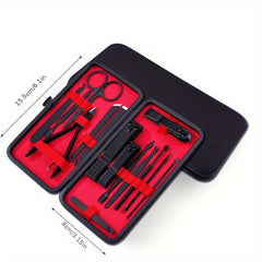 Professional Nail Clippers & Manicure Set with Files Tweezers - Home & Salon Use