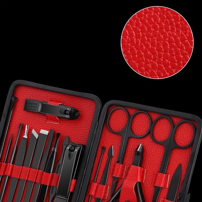 Professional Nail Clippers & Manicure Set with Files Tweezers - Home & Salon Use