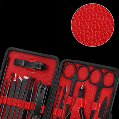 Professional Nail Clippers & Manicure Set with Files Tweezers - Home & Salon Use