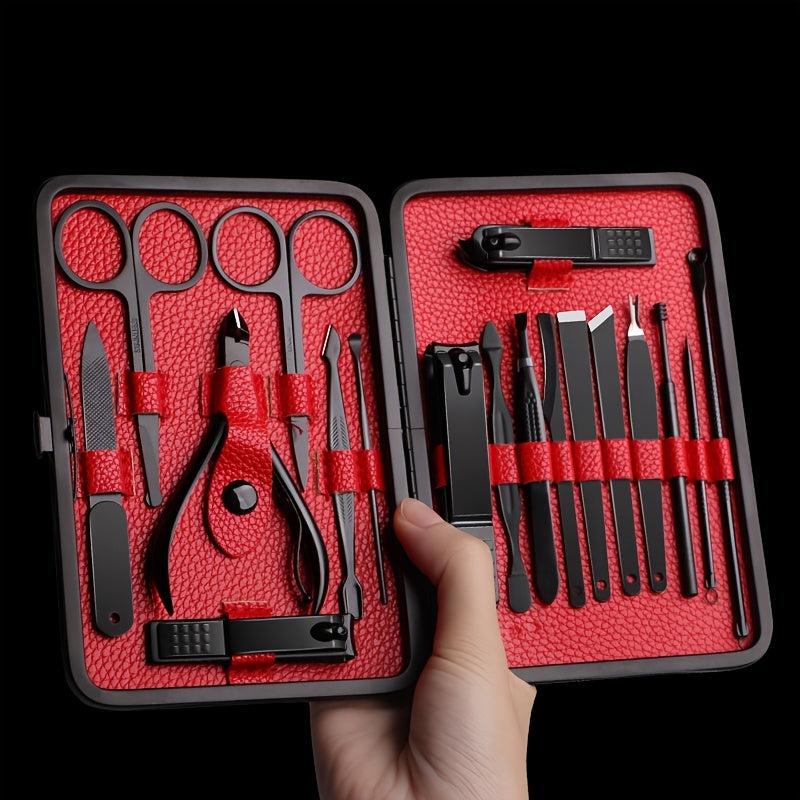 Professional Nail Clippers & Manicure Set with Files Tweezers - Home & Salon Use