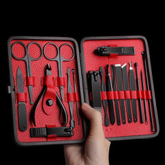Professional Nail Clippers & Manicure Set with Files Tweezers - Home & Salon Use
