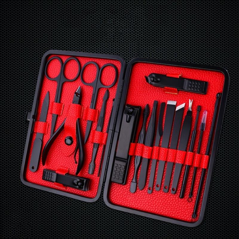 Professional Nail Clippers & Manicure Set with Files Tweezers - Home & Salon Use