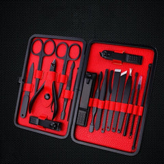 Professional Nail Clippers & Manicure Set with Files Tweezers - Home & Salon Use