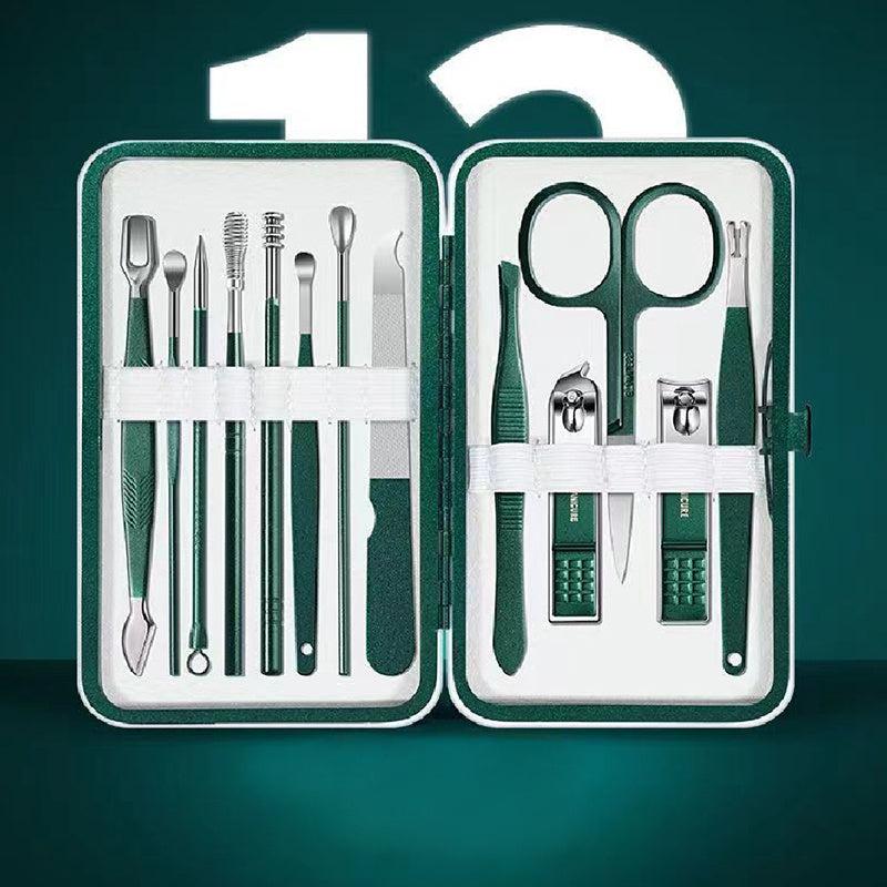 Nail Clipper Pedicure Set with Travel Case Gift for Men Women Families