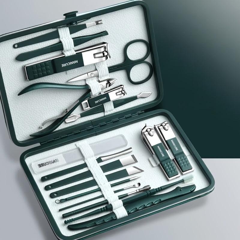 Nail Clipper Pedicure Set with Travel Case Gift for Men Women Families