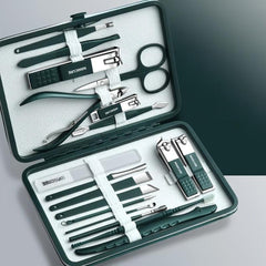 Nail Clipper Pedicure Set with Travel Case Gift for Men Women Families