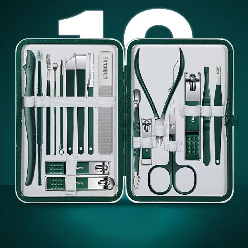 Nail Clipper Pedicure Set with Travel Case Gift for Men Women Families