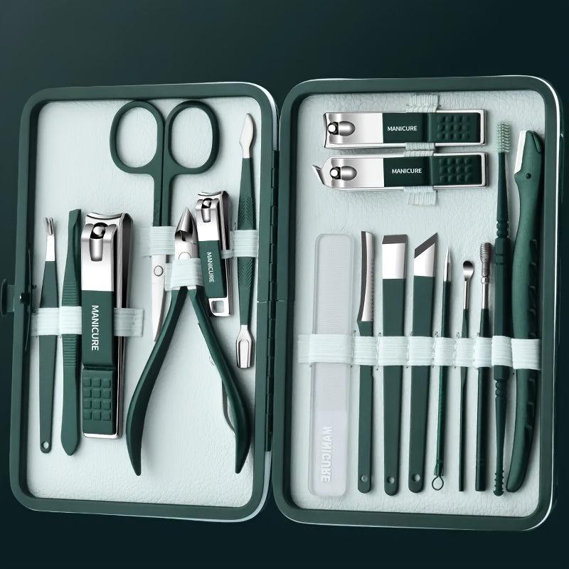 Nail Clipper Pedicure Set with Travel Case Gift for Men Women Families