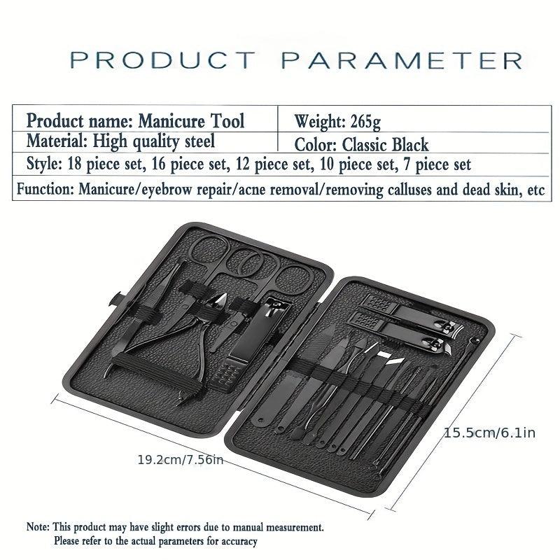 Professional Manicure Set 4-in-1 Stainless Steel Pedicure Kit