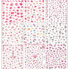 Sweet Peach & Plum Blossom Nail Stickers - Easy to Apply