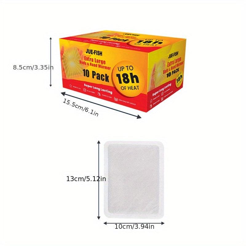 10pcs Hand & Body Warmer Long Lasting Air Activated For Body Hands & Toes
