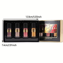 Diamond High Gloss Metallic Eyeshadow Set 4 Colors
