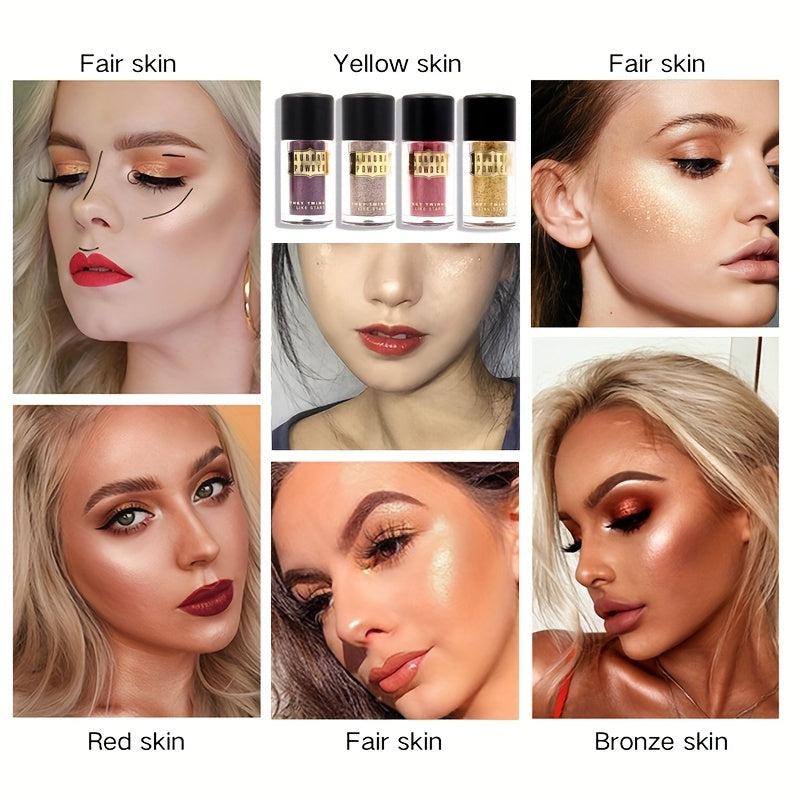 Diamond High Gloss Metallic Eyeshadow Set 4 Colors