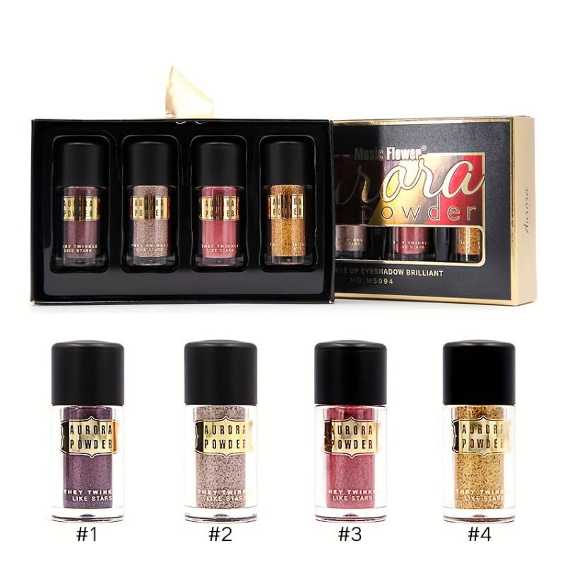 Diamond High Gloss Metallic Eyeshadow Set 4 Colors