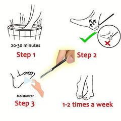 Stainless Steel Feet Scraper Manicure Pedicure Exfoliates Calluses